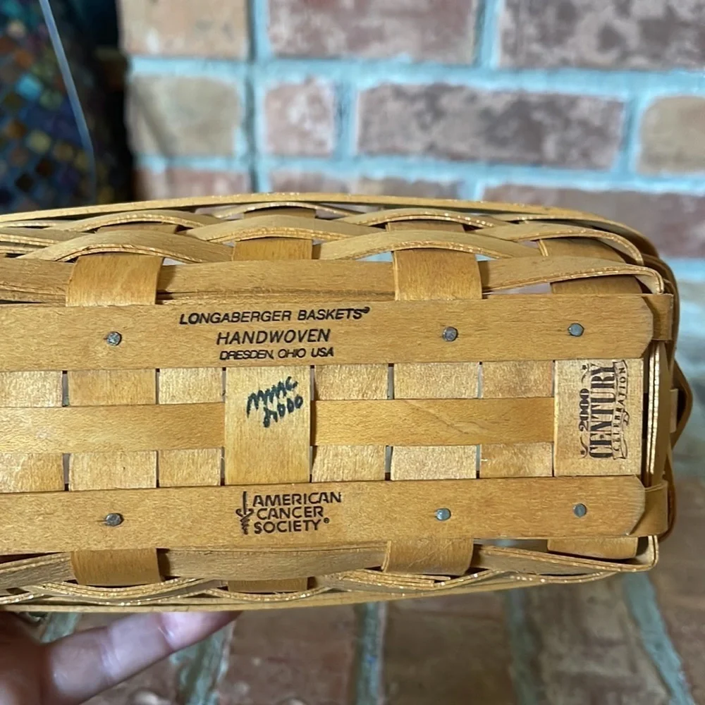 Vtg Longaberger 2000 American Cancer Society Horizon of Hope Basket